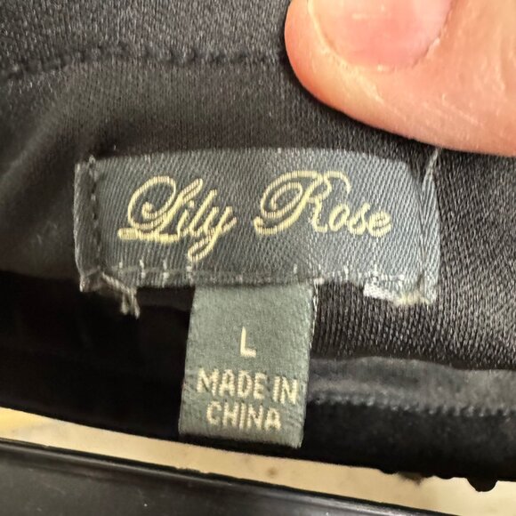 Lily Rose mini black sequin skirt size L - Picture 3 of 6